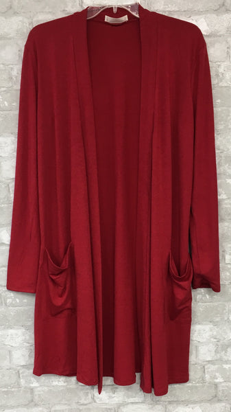 Red Cardigan (Small, Large)